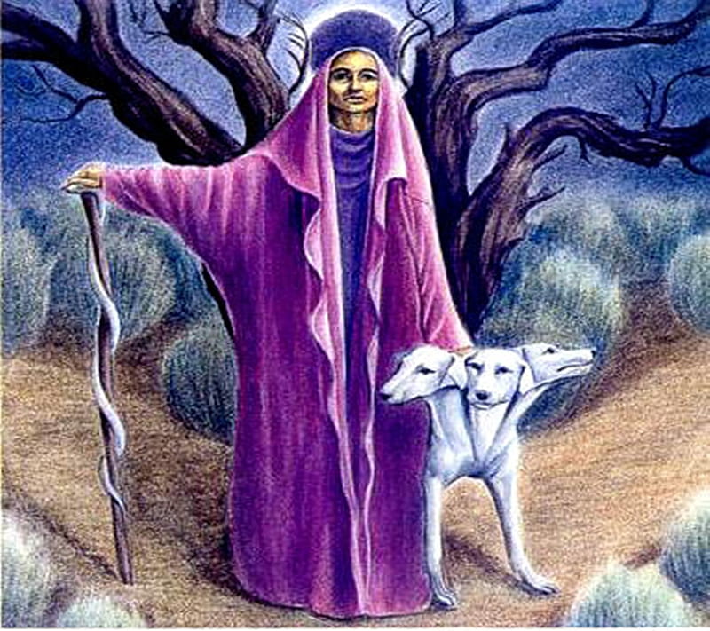 Hecate and the Three Headed Dog~, goddess, deity, hecate, enlightenment, queen of magic, HD wallpaper
