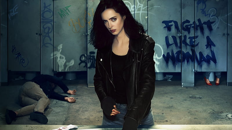 Jessica Jones, ladies, jessica, girl, jones, grafitti, HD wallpaper