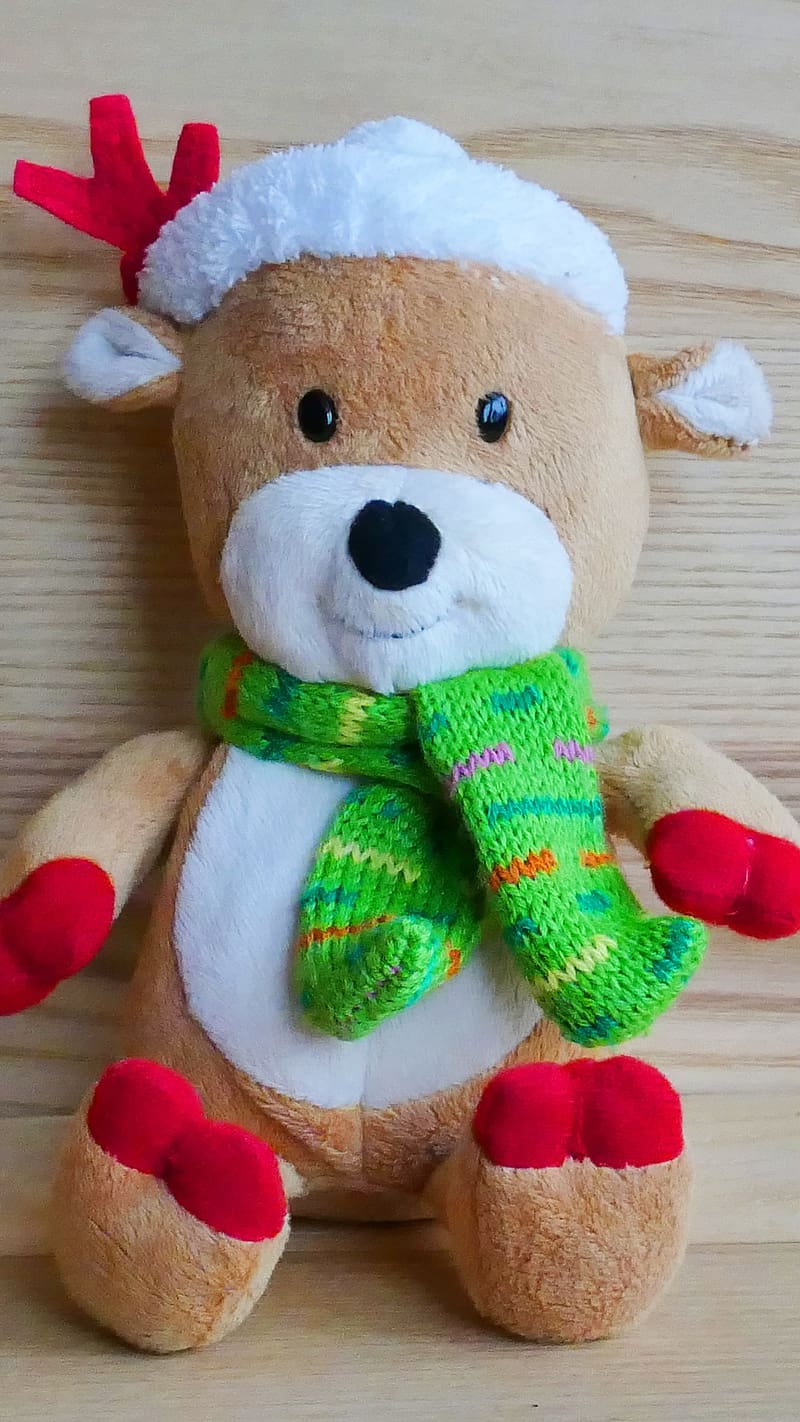 Teddy Ke, Reindeer Soft Toy, reindeer, soft toy, HD phone wallpaper
