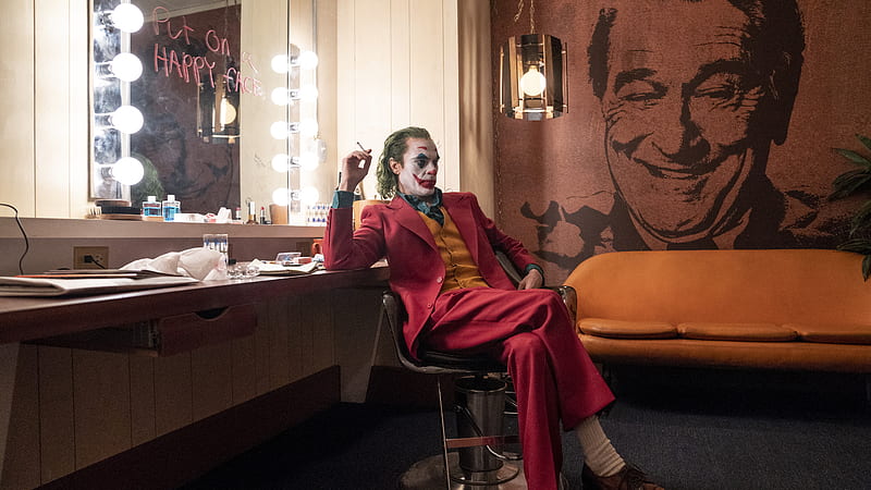 Red Coat Wearing Joker Joaquin Phoenix Sitting On A Chair Joker, HD wallpaper