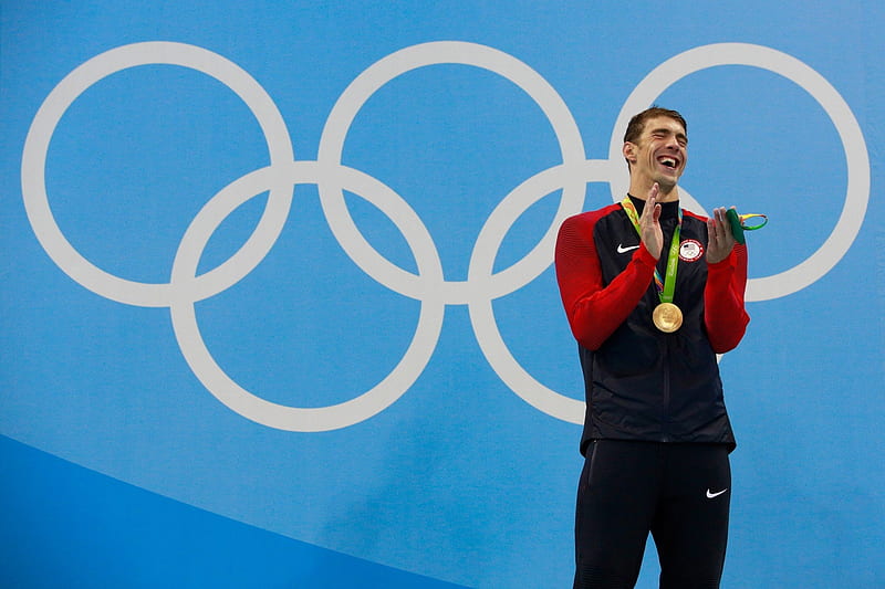 Michael Phelps, Gold Metal, USA, Rio 2016, Swimmer, HD wallpaper