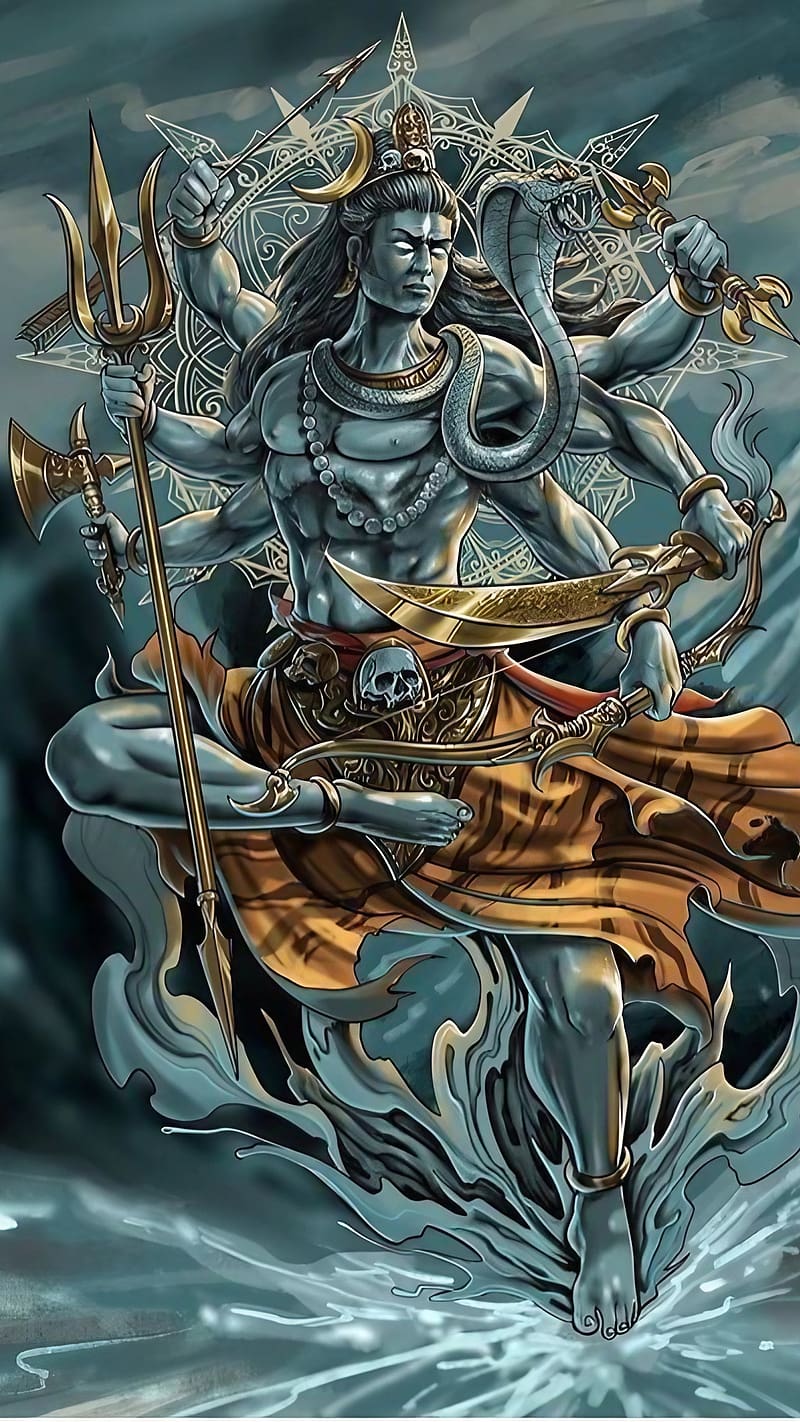 Bholenath Ji, Lord Shiva Illustration, god, mahadev, HD phone wallpaper