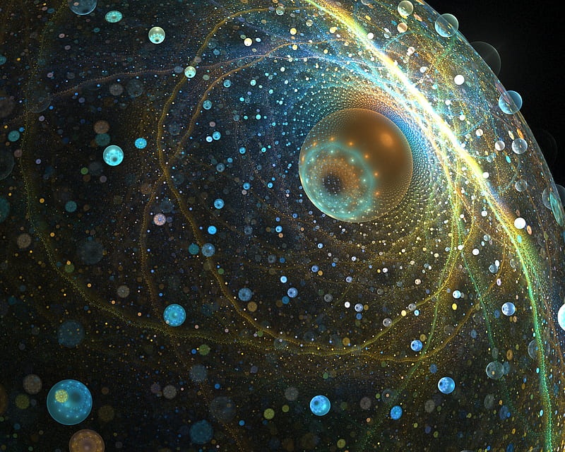 spot the orb, abstract, space, fractal, orb, HD wallpaper