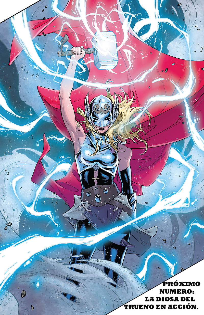 Mighty Thor, avengers, hammer, jane foster, marvel, marver, mighty tor, mjiolnir, HD phone wallpaper