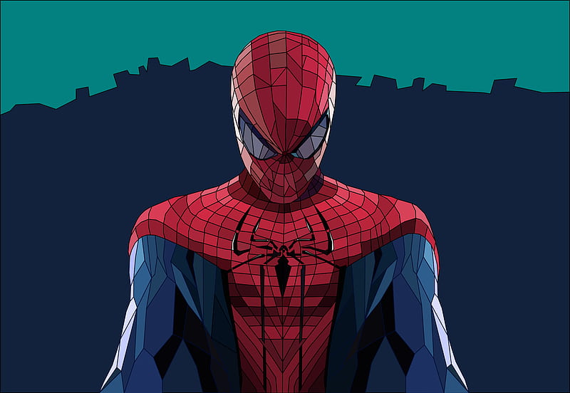 Spiderman Low Poly Art, spiderman, superheroes, digital-art, behance, artwork, HD wallpaper