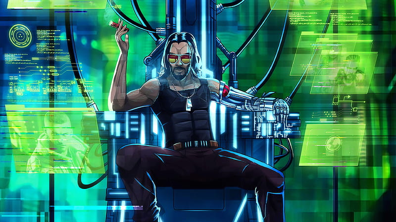 Cyberpunk 2077 Keanu Reeves, keanu-reeves, cyberpunk-2077, games, artstation, HD wallpaper