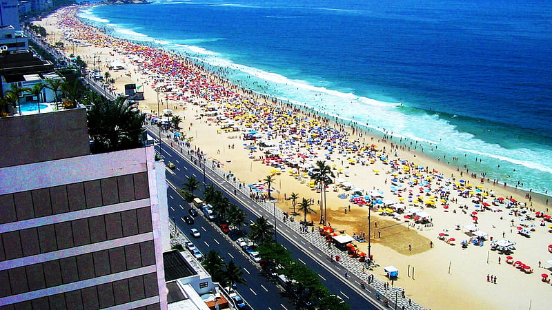 Download Copacabana Beach Brazil Wallpaper | Wallpapers.com