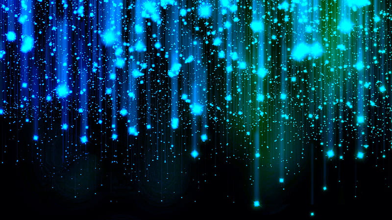 Blue And Green Star Light Abstract, HD wallpaper