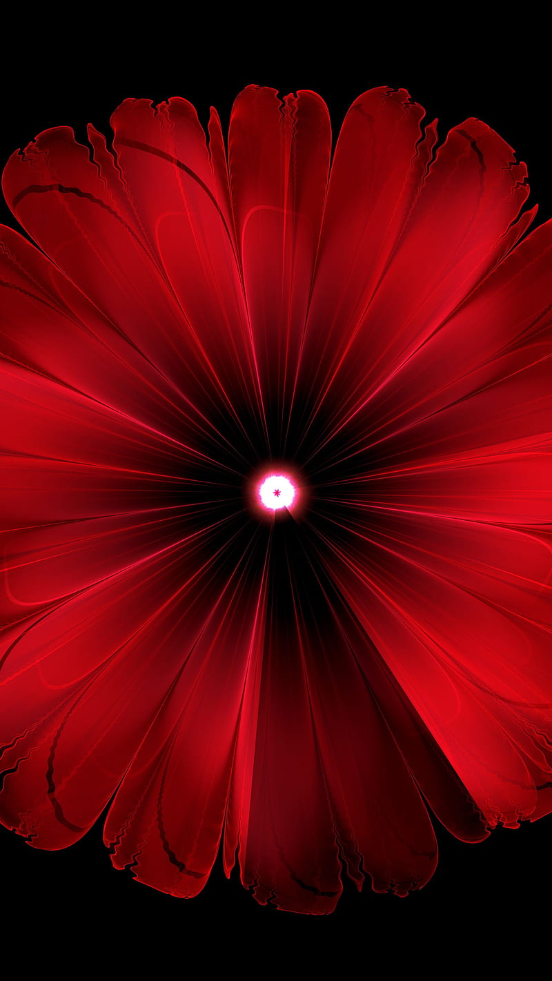 Red flower, glow, bonito, abstraction, HD phone wallpaper | Peakpx