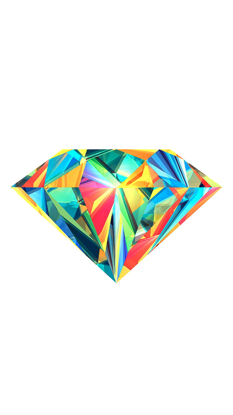 Diamond, art, color, justin maller, HD phone wallpaper