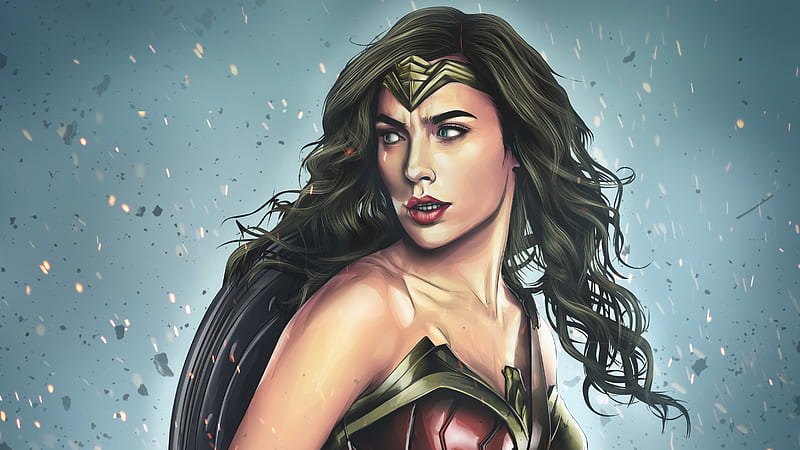 Wonder Woman Drawing Art, wonder-woman, movies, super-heroes, 2017-movies, artwork, HD wallpaper
