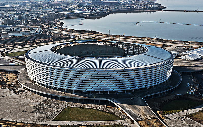 Baku Olympic Stadium, Baku, Azerbaijan, Europa League Final 2019, football stadium, sports arena, Qarabag FK stadium, HD wallpaper