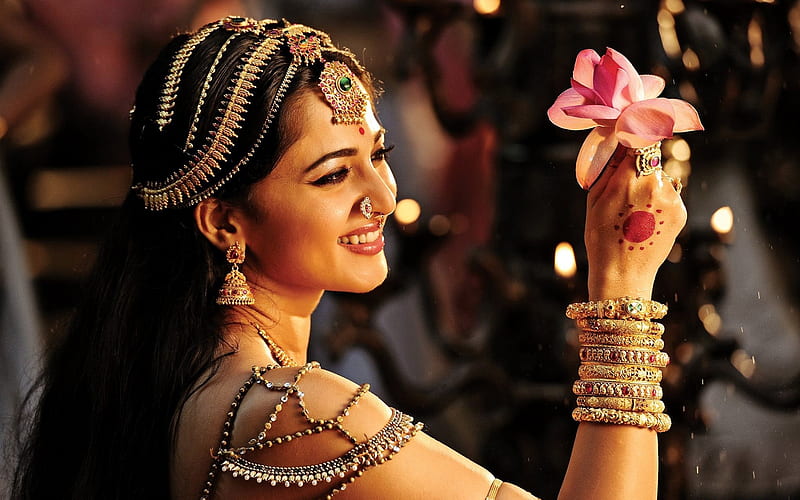 Anushka Shetty, Pretty, Jewellery, Actresses, graphy, Indian, HD wallpaper