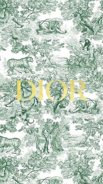 Dior Blue and Cream Logo Pattern Icing Sheet