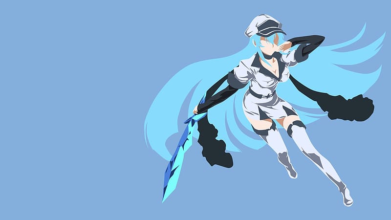 Anime, Minimalist, Akame Ga Kill!, Esdeath (Akame Ga Kill!), HD wallpaper