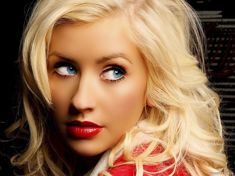 Christina Aguilera, girls, molelds, eyes, actresses, HD wallpaper