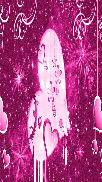 Pink heart, background, cool, desenho, girly, love, nice, pattern, HD phone  wallpaper | Peakpx
