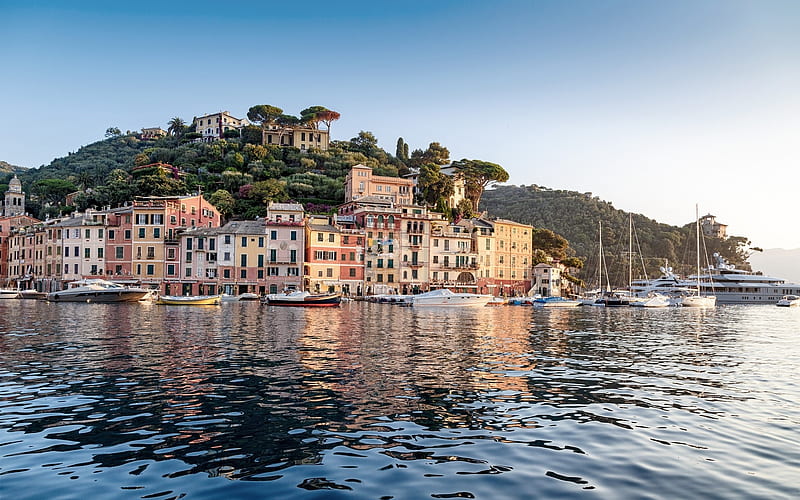 Portofino, Liguria, Italy, Portofino, sea, houses, Italy, harbor, HD wallpaper