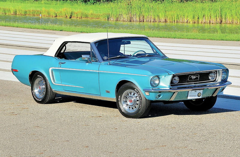 1968-Ford-Mustang, Classic, Ford, 1968, Blue, HD wallpaper | Peakpx