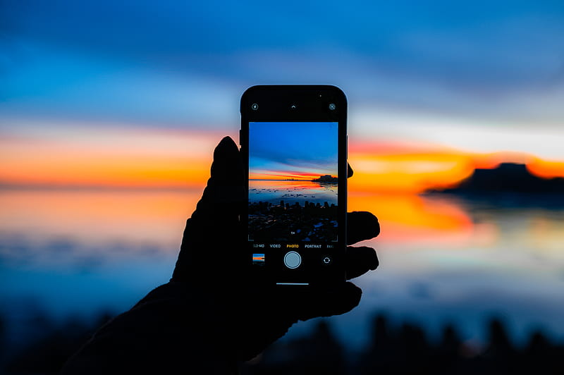 Phone, hand, sunset, dark, HD wallpaper | Peakpx