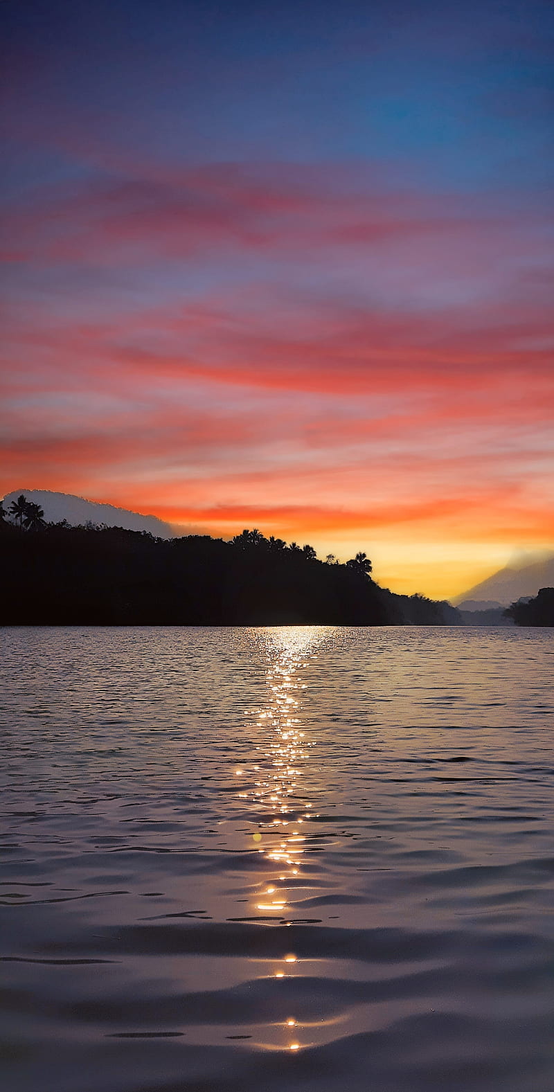 Sunset River , dawn, kerala river, river, sky, sunset, HD phone wallpaper