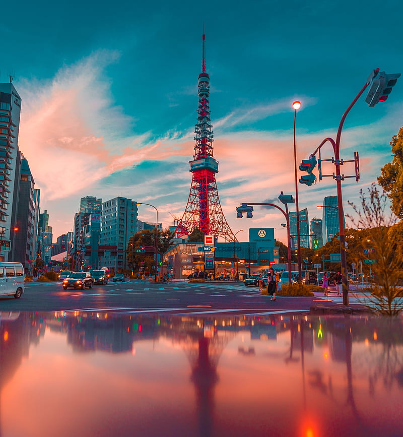 Japan Tokyo Tower, building, city, HD phone wallpaper