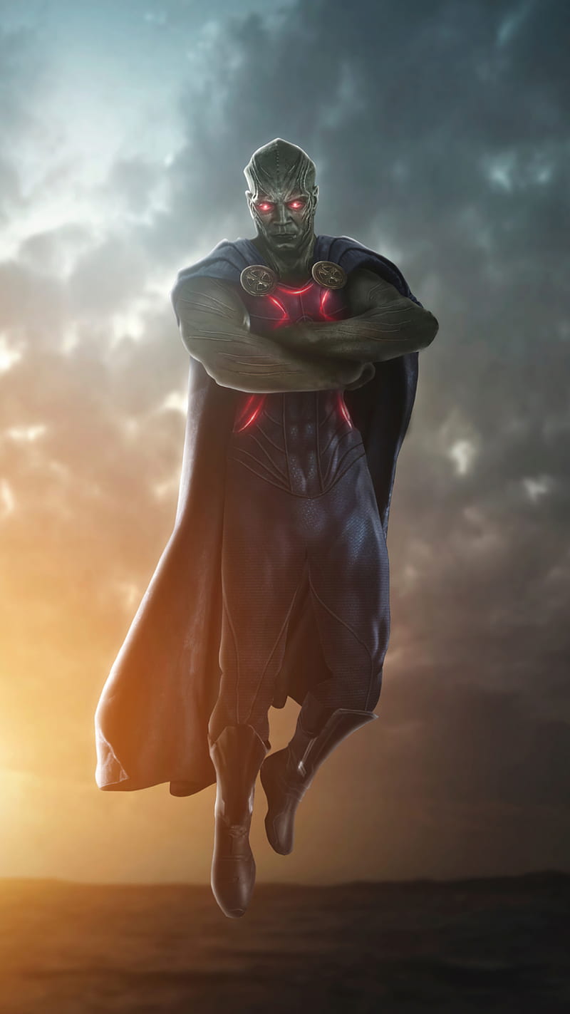 Zack Snyders Justice League Martian Manhunter iPhone 6, iPhone 6S, iPhone 7 , , Background, and, Martian Manhunter Logo, HD phone wallpaper