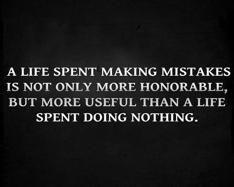 mistakes, cool, different, honorable, life, new, quote, saying, sign, HD wallpaper