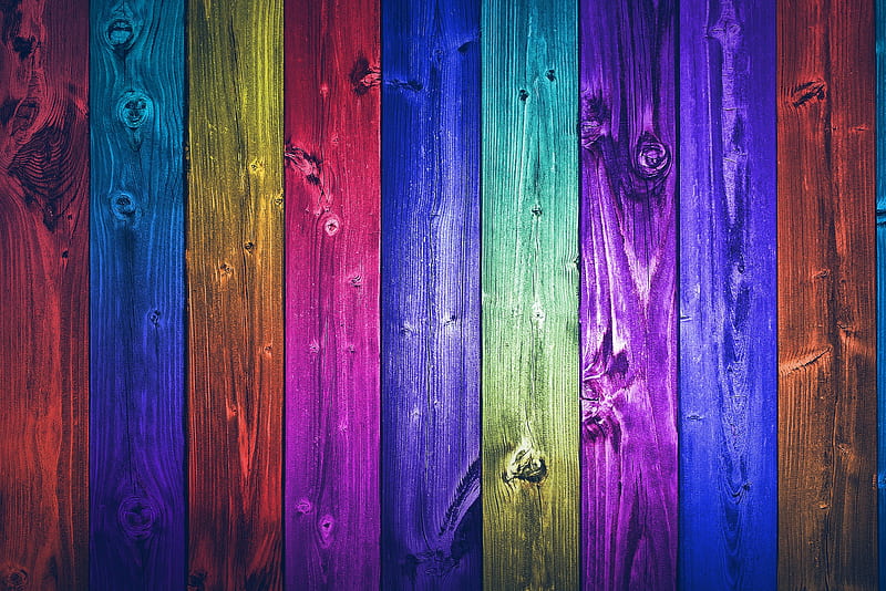 Colorful Wood, bo, ll, HD wallpaper