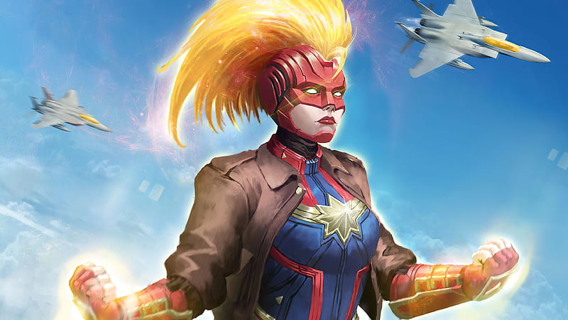 Captain Marvel Pilot , captain-marvel, superheroes, artwork, artist, artstation, HD wallpaper