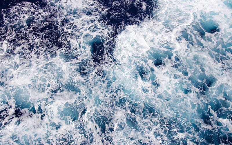 sea waves texture macro, water textures, waves, ocean, blue waves, sea waves, HD wallpaper