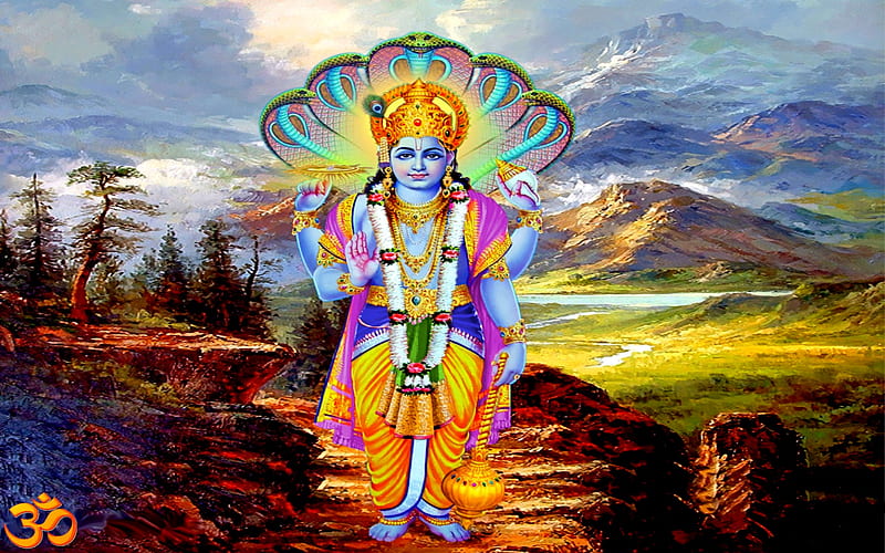 Lord Vishnu, caring, hinduism, devotee, loving, god, HD wallpaper