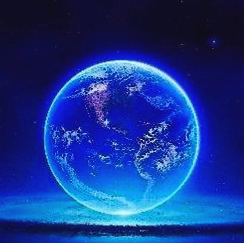 Earth globe, world, planet, clouds, blue, HD wallpaper