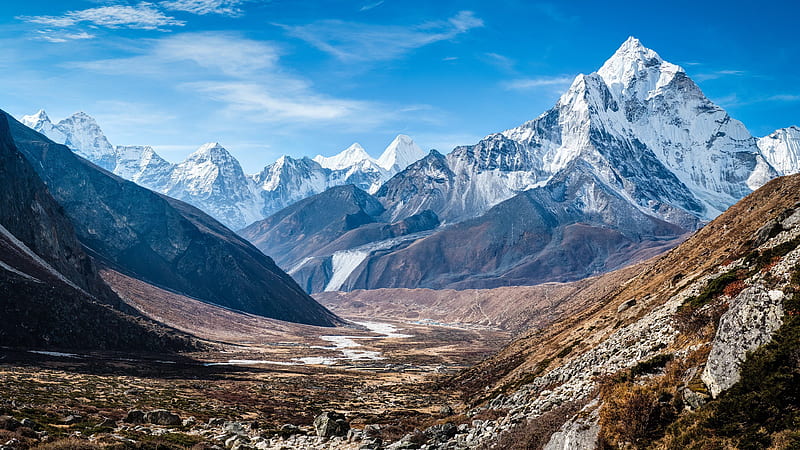 Himalaya Mountains Under Blue Sky During Daytime Nature, HD wallpaper