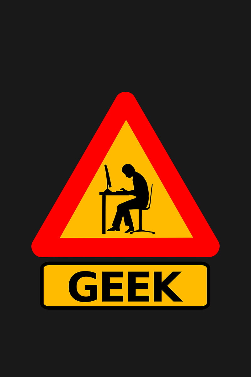 Geek, under, warning, HD phone wallpaper