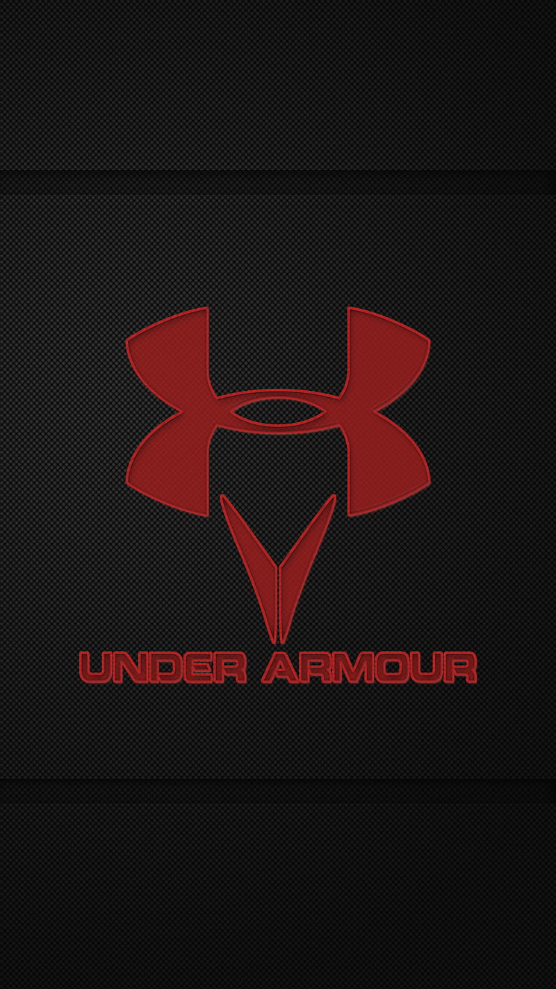 Under Armour, 929, amoled, black, edge, full red, HD phone wallpaper