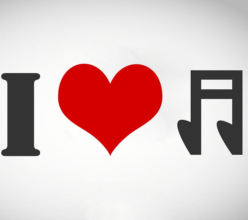 i love music, cool, love, music, new, notes, quote, saying, sign, HD wallpaper
