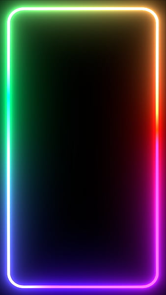 Yellow edges, black, dark, desenho, edge, edges, light, neon, screen,  yellow, HD phone wallpaper | Peakpx