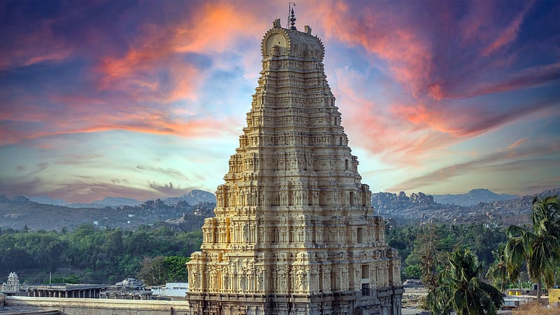 Virupaksha temple Hampi Karnataka India Bing, HD wallpaper