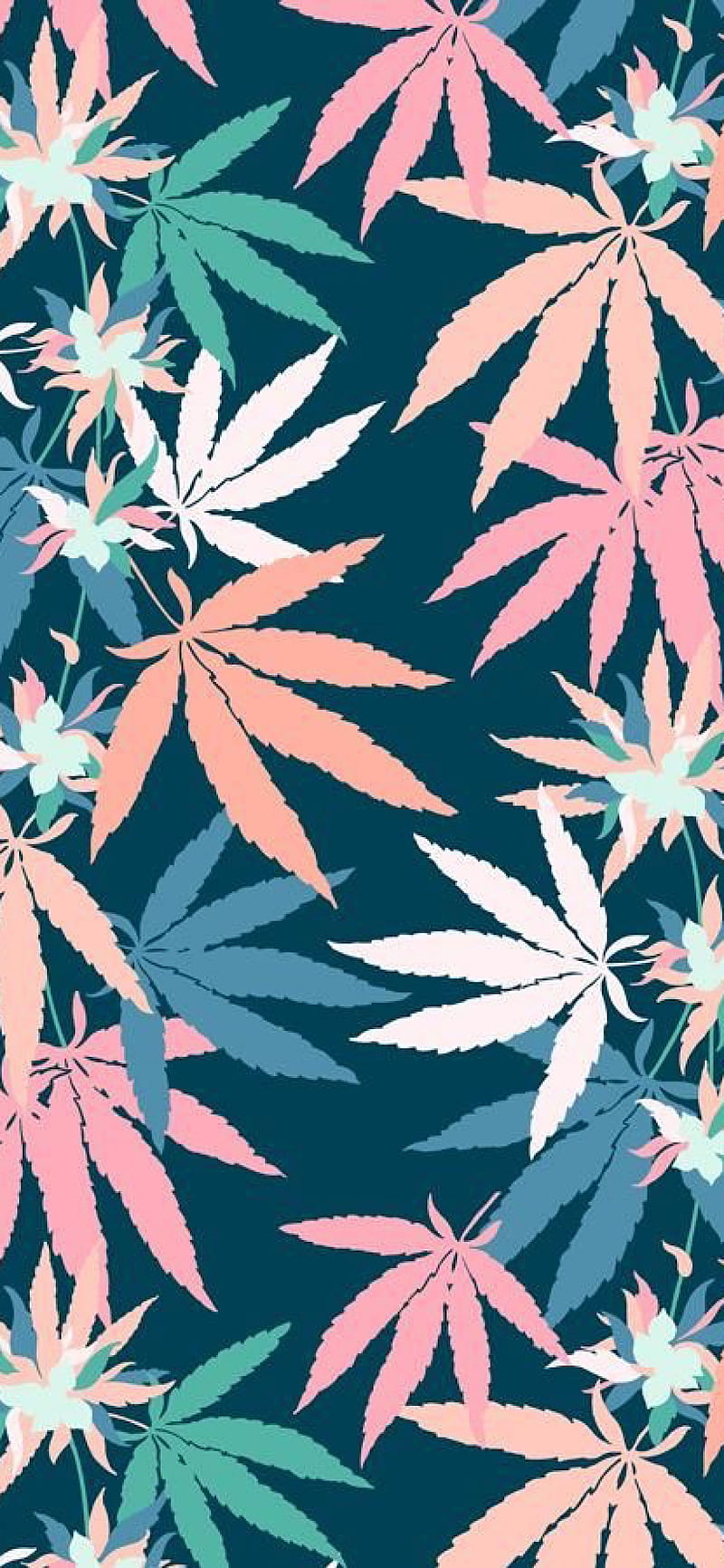 Pot Leaves, 420, cannabis, nature, pastel, pot leaf, stoner, HD phone wallpaper