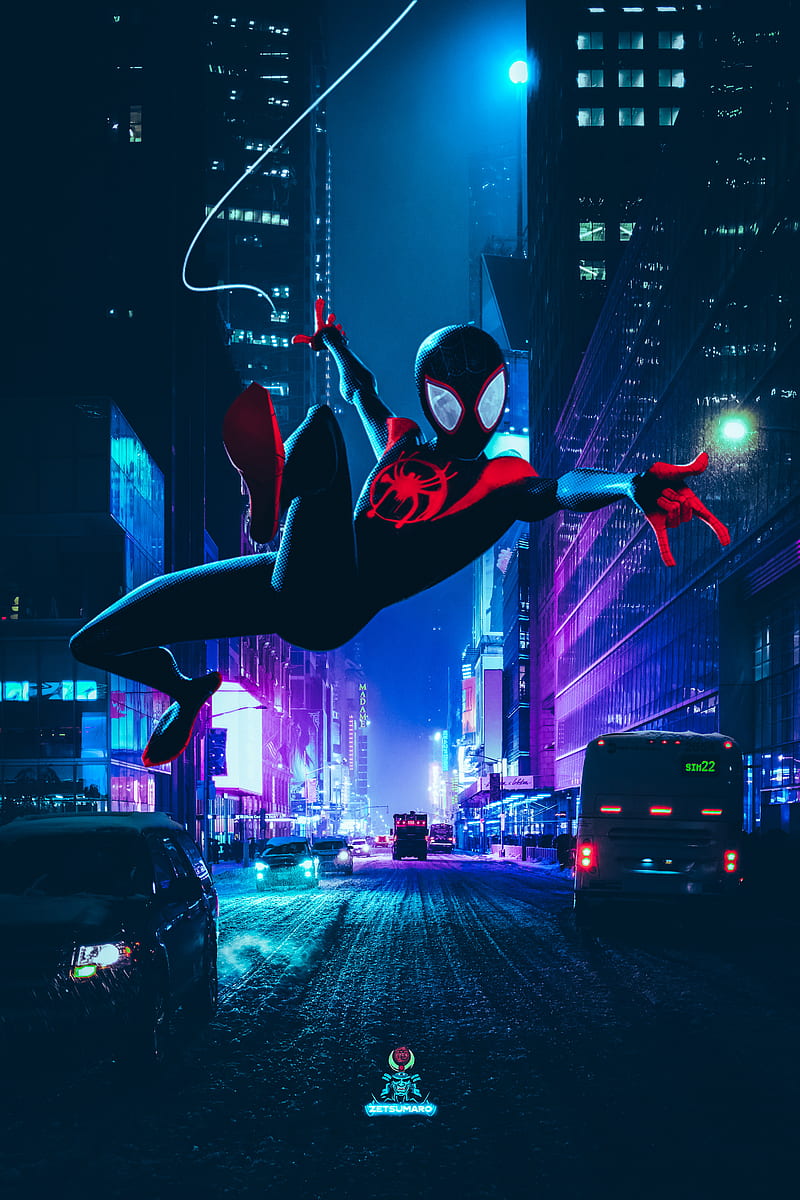 Spider-Man, comics, into the spider-verse, marvel, miles morales, HD phone wallpaper