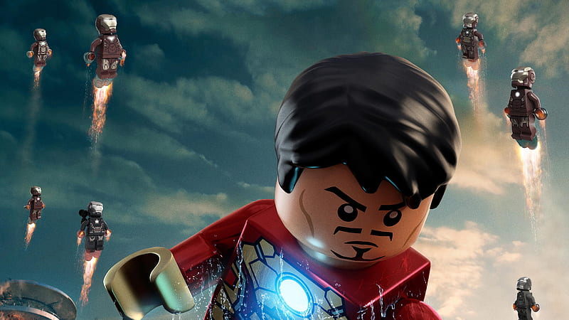 Lego Iron Man , iron-man, lego, superheroes, HD wallpaper