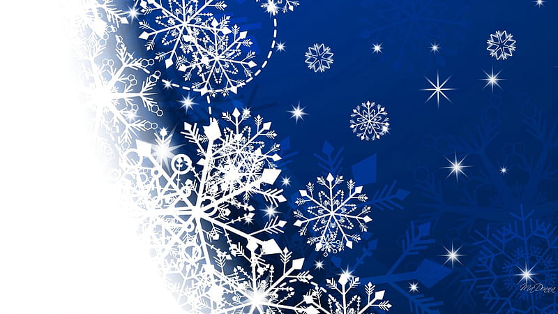 Blue Snowfade Flakes, Christmas, Feliz Navidad, scatter, abstract, winter, cold, fade, snowflakes, ice, blue, HD wallpaper
