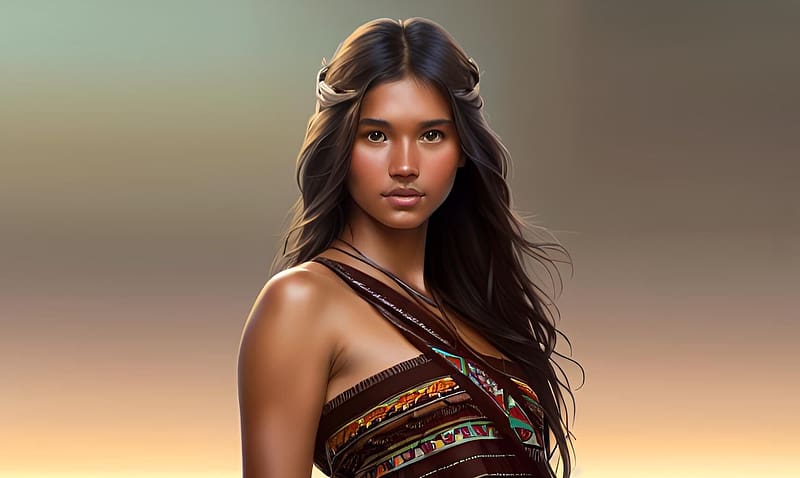 Lovely Native American Woman, Native American, Brunette, indigenous, beautiful, indian, lovely, woman, HD wallpaper