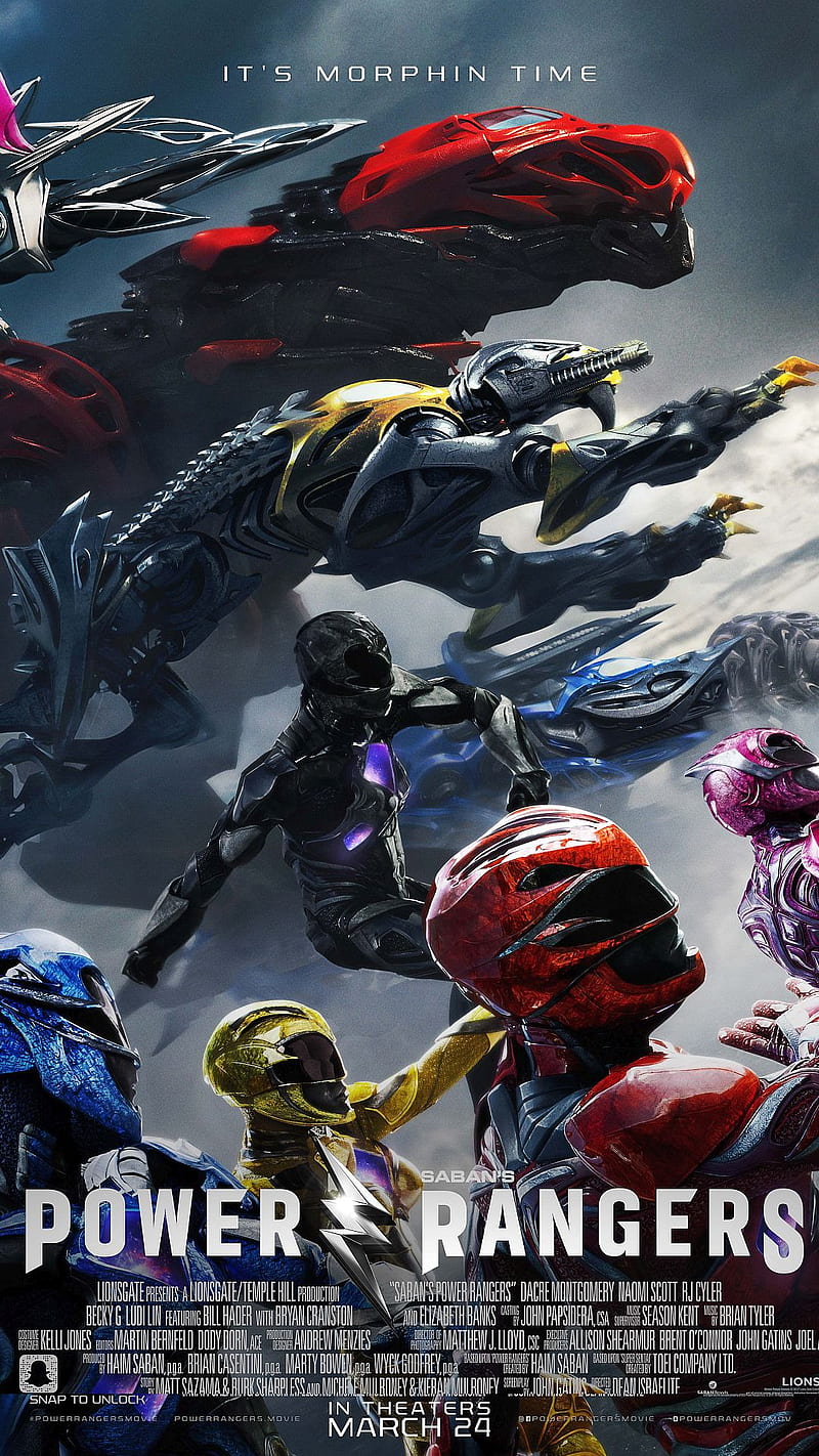 Power Rangers 2017, movie poster, power rangers, HD phone wallpaper
