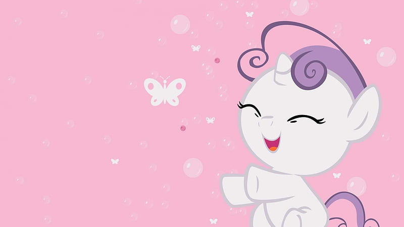 Sweetie Belle Baby - MLP, My Little Pony, Friendship is Magic, Sweetie Belle, Pony, Butterfly, HD wallpaper