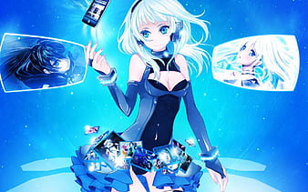 Premium Photo  Futuristic cyborg anime girl with silver armor dress  standing in front of a backdrop of neon lights and high tech gadgetry manga  style illustration generative ai