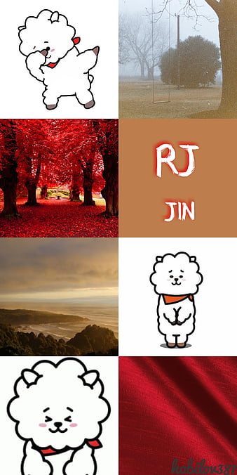 Bts Bt21 Rj, Jin, Kim Seokjin, Brown, Red, White, Hd Phone Wallpaper |  Peakpx