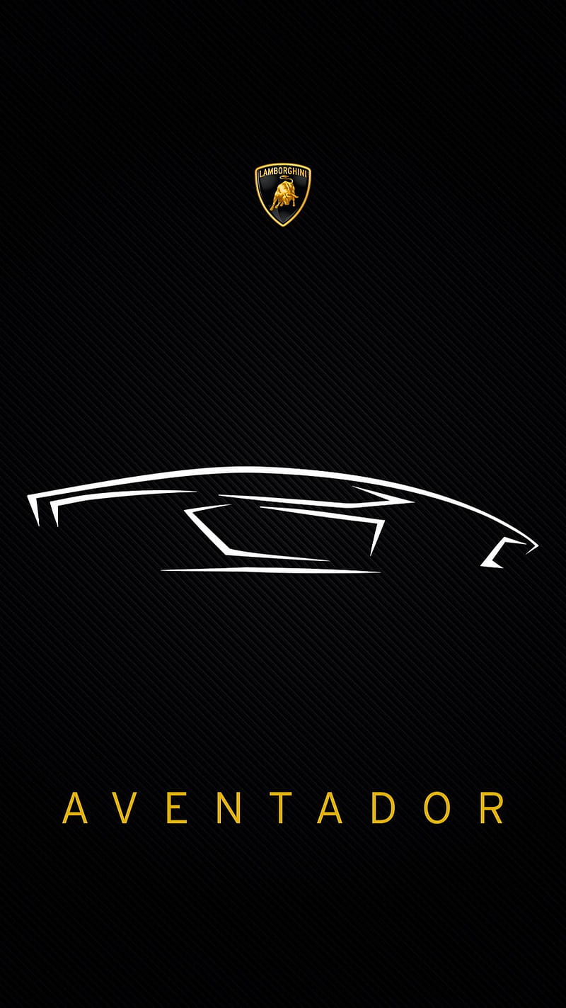Aventador, black, car, carros, lamborghini, lamborghini aventador, logo, HD phone wallpaper