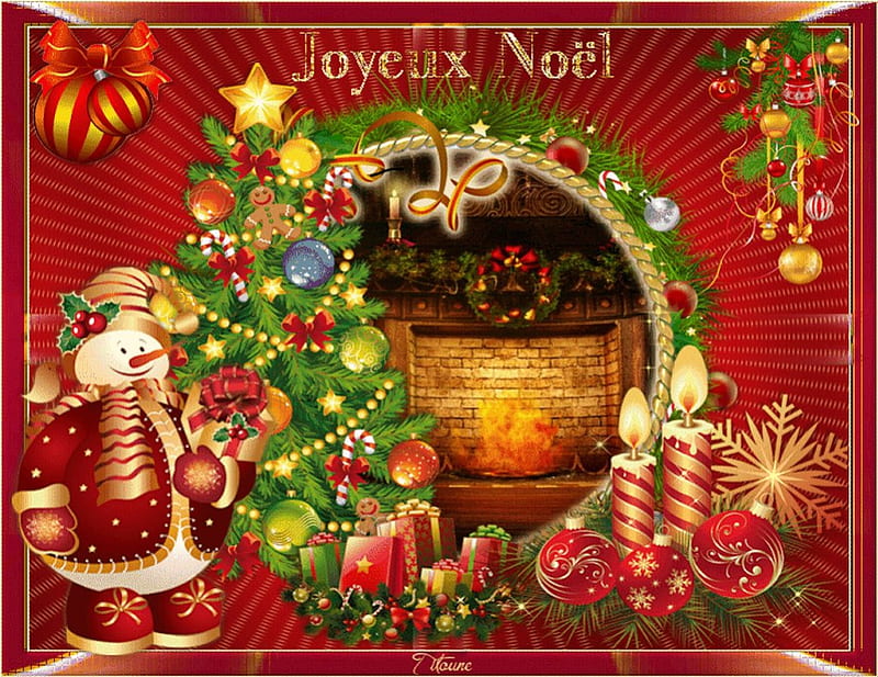 Joyeux Noel, ornaments, tree, balls, Merry Christmas, decoration ...